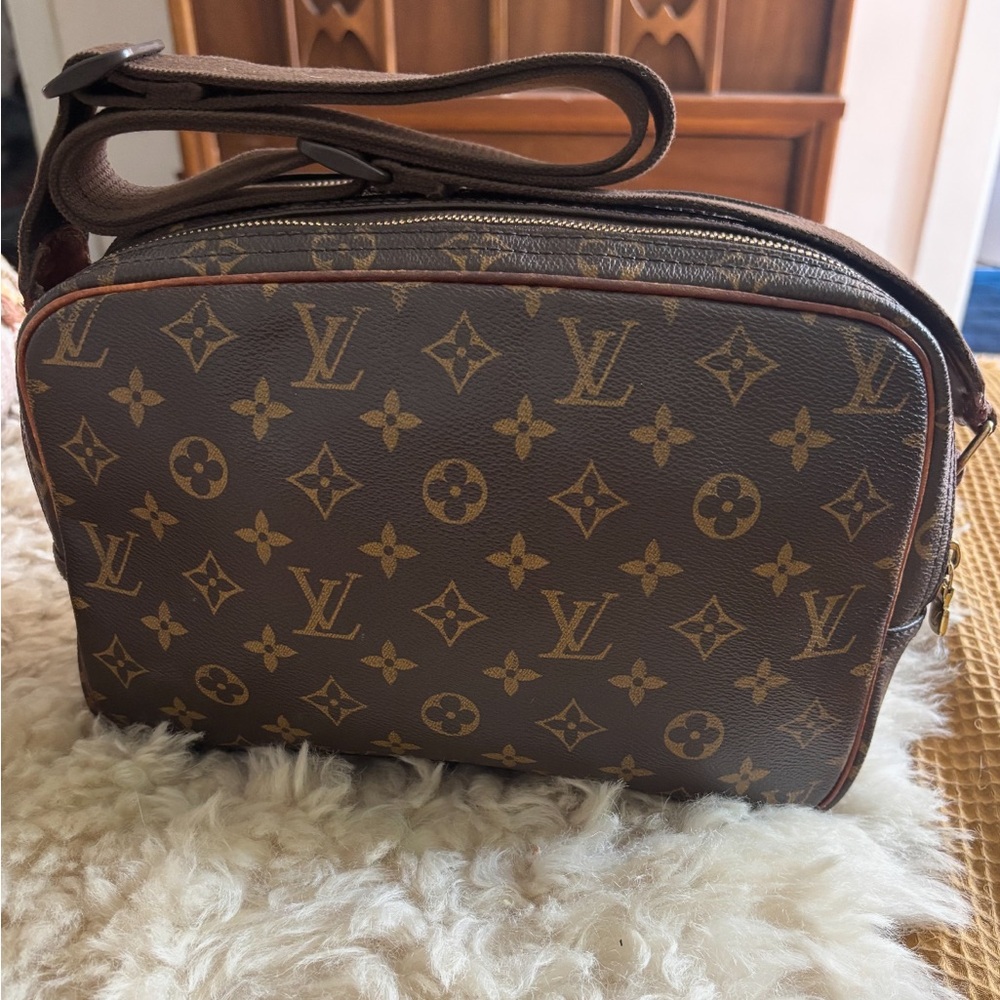 Louis Vuitton Monogram Tan and Brown Messenger Bag